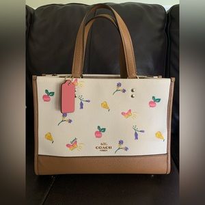 NWT Coach Purse - Spring print with detachable shoulder strap